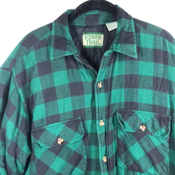 Ozark Trail green plaid quilted jacket size medium - Picture 2 of 11
